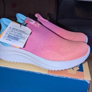 Skechers Pink and Blue Slip-On Sneakers